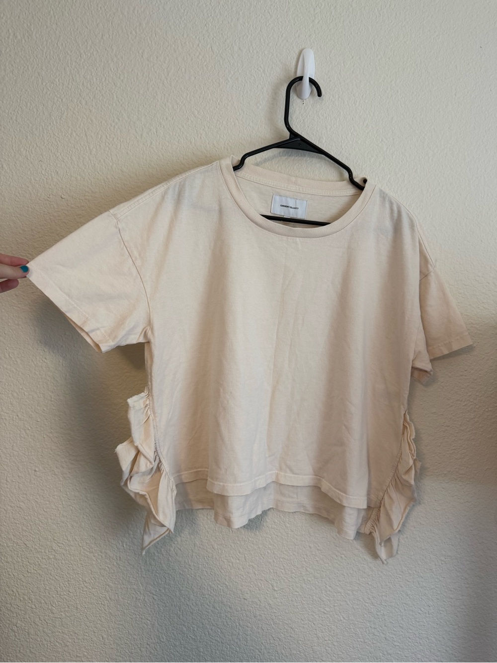 Current/Elliot Side Slit Ruffle Tee